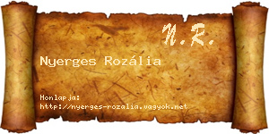 Nyerges Rozália névjegykártya